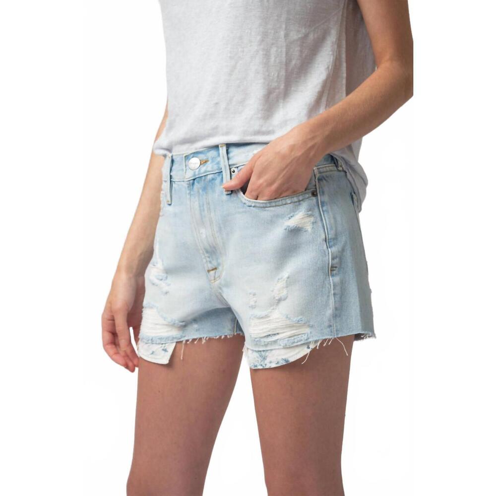 NEW FRAME le beau high rise jean short in canter cut - Picture 6 of 8